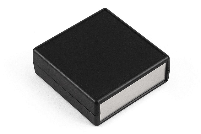 Enclosure Hand-Held 75 x 74 x 27mm black with lose alumin. panels
