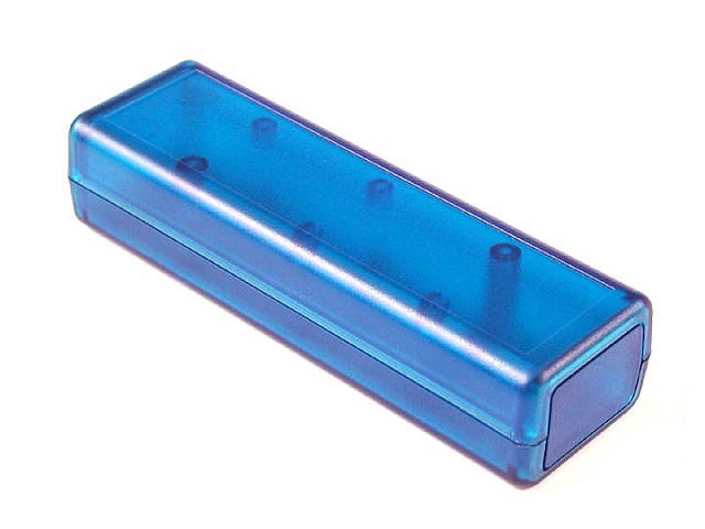 Enclosure Hand-Held 114x36x25mm transl.blue with lose panels