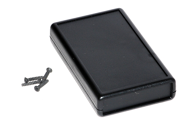 Enclosure Hand-Held 112x66x21mm black with batterydoor + panels