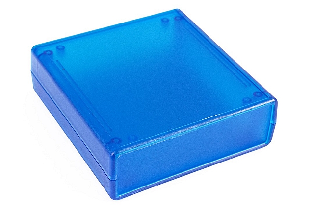 Behuizing Hand-Held 110x105x35mm - transp.blauw met losse panelen