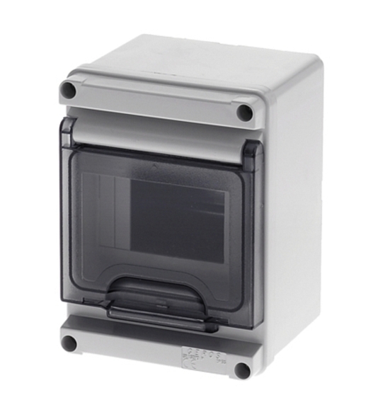 Wall Mount Module enclosure - 4-5 moduls with door - IP-65 - grey