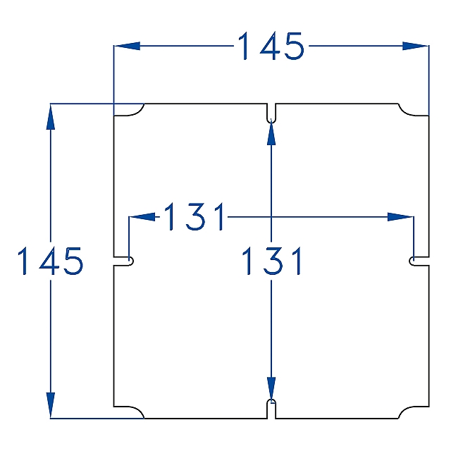 Montageplatte 145 x 145mm