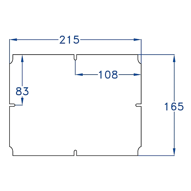 Montageplaat 215 x 165mm