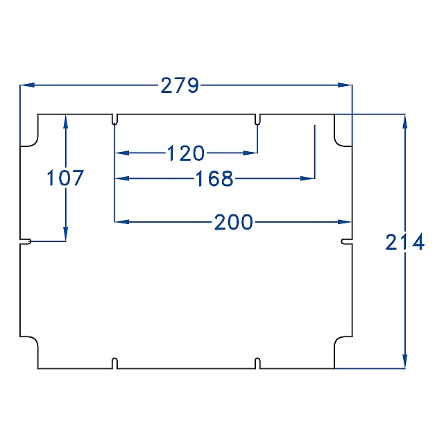 Montageplaat 279 x 214mm