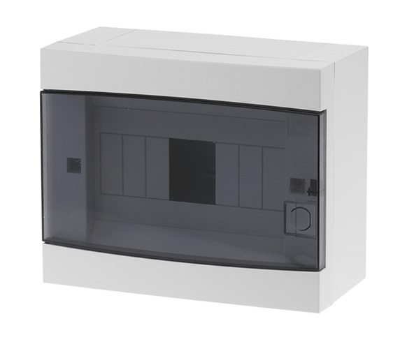 Wall Mount Module enclosure - 12 moduls with door - IP-40 - grey