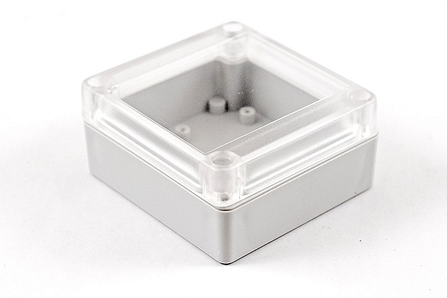 Enclosure 85x80x40mm Polycarbonat white with clear lid - IP65