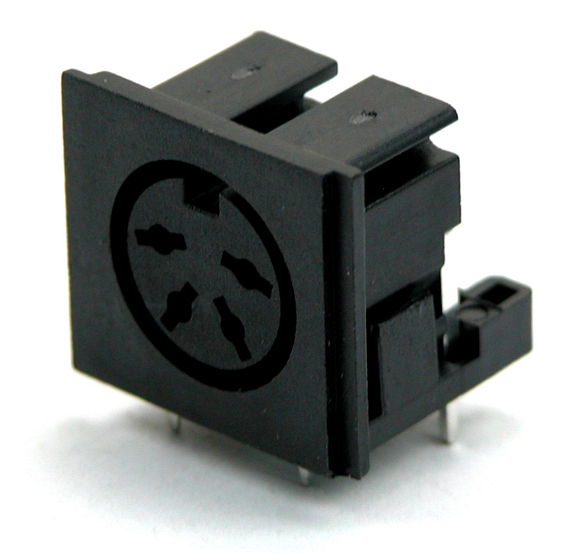 DIN chassisdeel - 4-polig print haaks