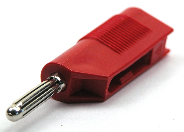 Laborstecker ø4mm mit turmsteck - rot