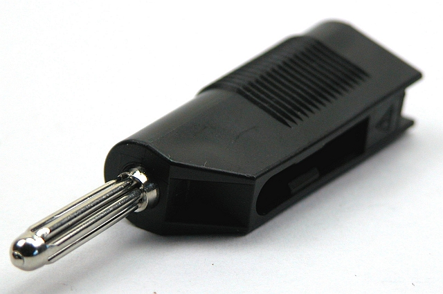 Laborstecker ø4mm mit turmsteck - schwarz