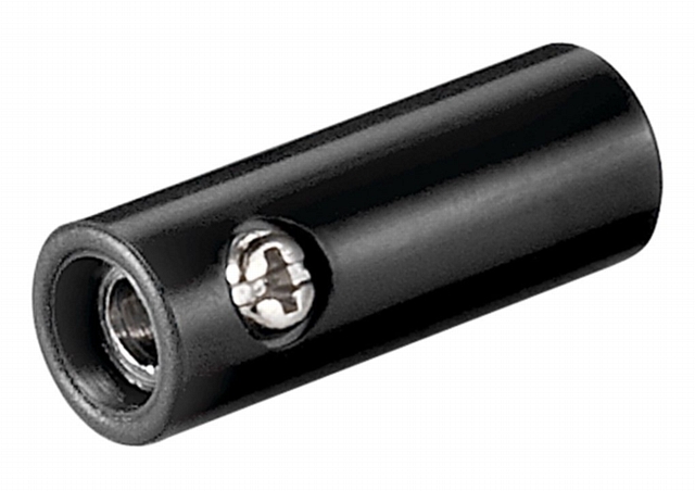 Banaan contrasteker ø4mm hardplastic - zwart - Low Cost