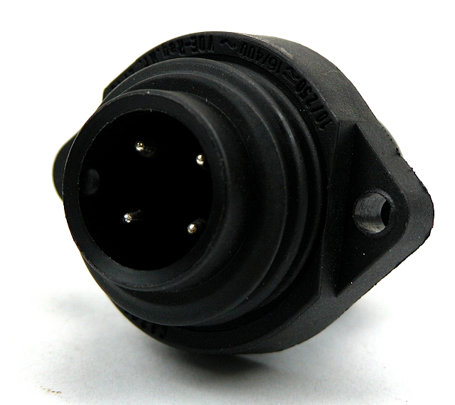 Panelmount plug 3-pole + PE