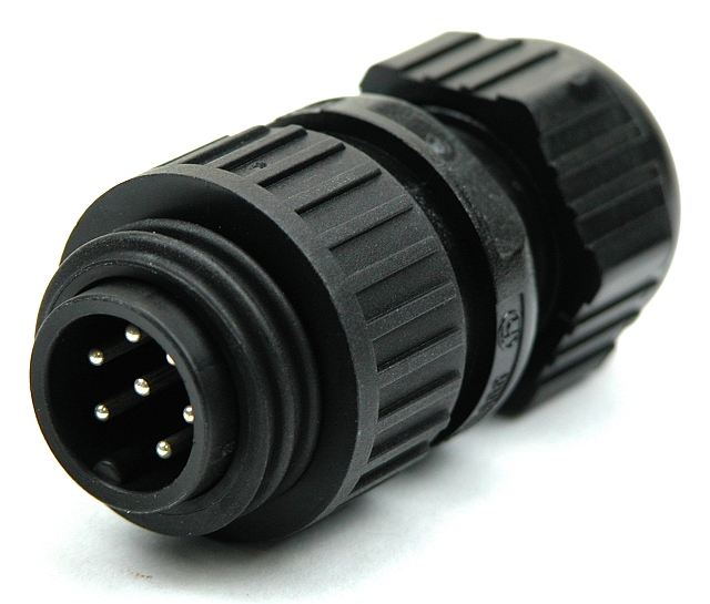Cable plug 6-pole + PE