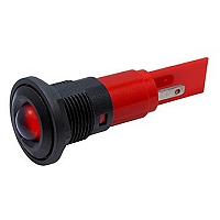 LED ø16mm 24Vac/de 16mA - Rood in behuizing