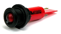 LED ø18mm 230V 3mA - Rood in behuizing - IP67