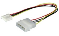 PC powercable intern 1x5,25" -> 1x 3,5 - 0,13m