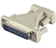 Adapter Sub-D 25p male - 9p male - uitlopend