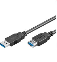 USB 3.0 Verlengkabel A -> A  - 1,8m - zwart