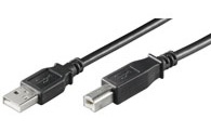 USB aansluitkabel Serie A - Serie B  2m zwart