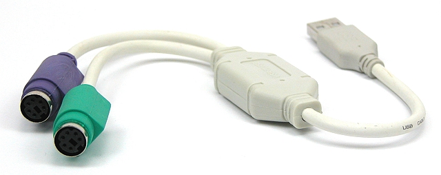 Adapterkabel USB A (M) -> 2x PS2 (F)