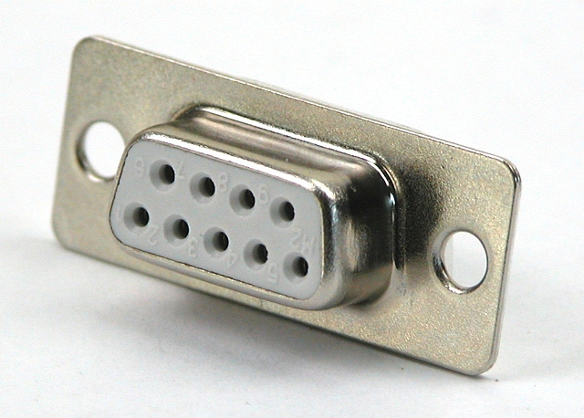 Sub-D connector soldeer female - 9-polig