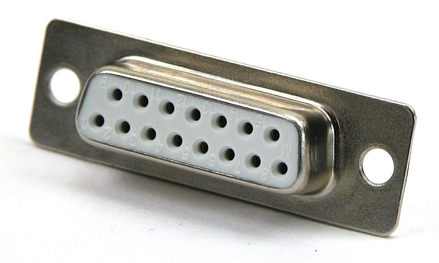 Sub-D connector soldeer female - 15-polig