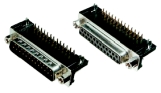 Sub-D connector print haaks 2,54mm female - 37-polig