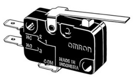 Microschalter 16A/250V mit standard hebel (tab: 6,3mm)