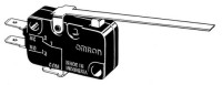 Microswitch 16A/250Vac met lange hevel (tab: 6,3mm)