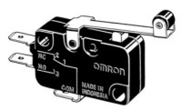 Microschalter 16A/250V mit lange rolhevel (tab: 6,3mm)