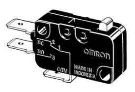 Microswitch 16A/250Vac zonder hevel (tab: 6,3mm)