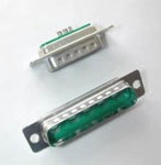 Sub-D receptable straight solder 7-pole/2-High-Current contacts