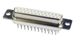 Sub-D connector print 2,54mm female recht - 25-polig