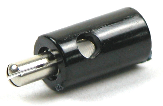 Laborstecker ø2,6mm mit querloch - schwarz