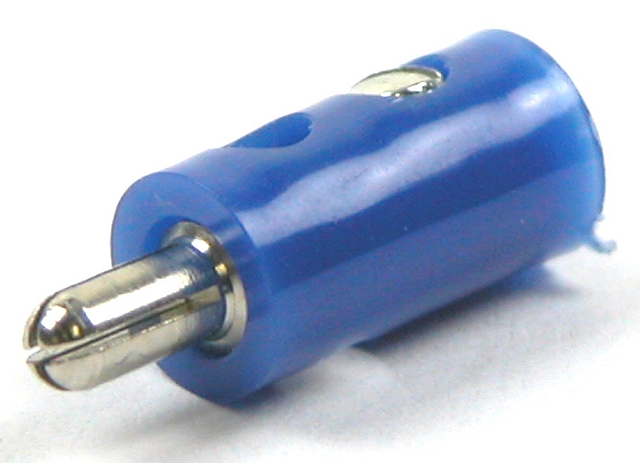 Labory plug ø2,6mm with side-entry - blue