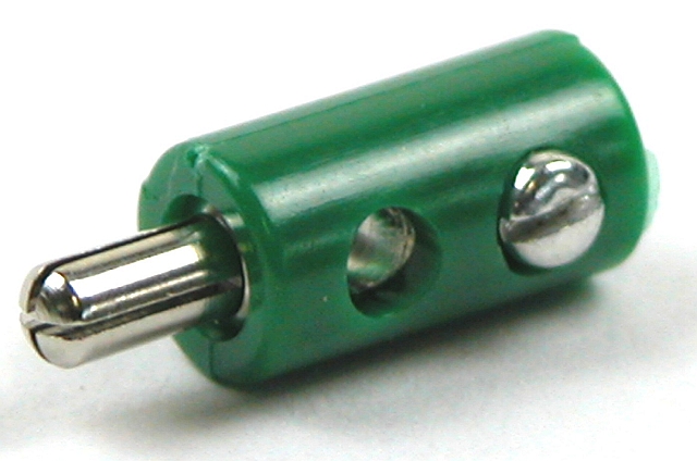 Labory plug ø2,6mm with side-entry - green
