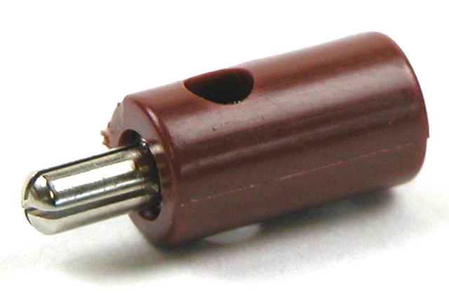 Laborstecker ø2,6mm mit querloch - braun