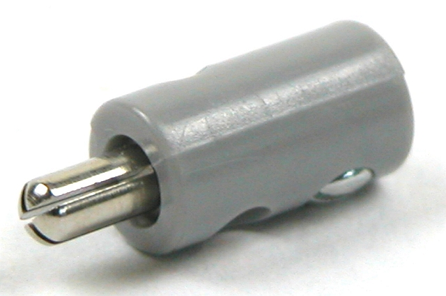 Laborstecker ø2,6mm mit querloch - grau