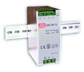 Geschakelde voeding 75W 12V/6,3A DIN-rail