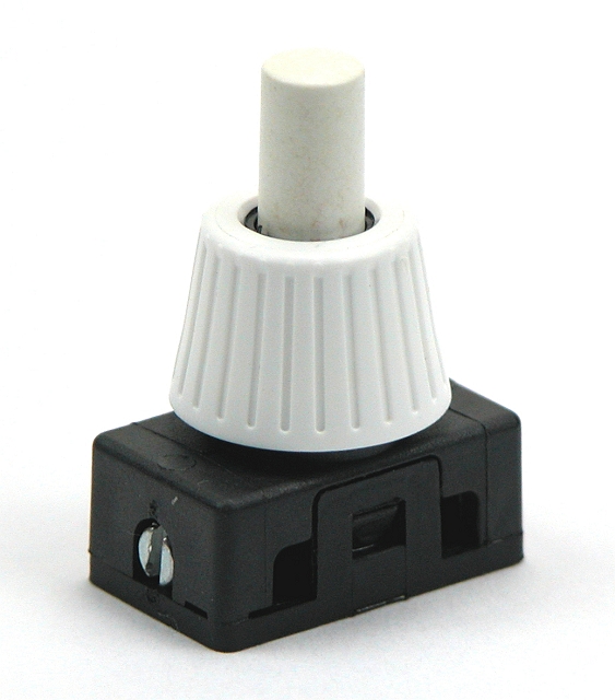 Push switch ø15mm (mountinghole ø8mm) 1A/230V
