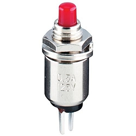 Pushbutton NO 0,5A 125V - red