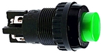 Pushbutton 2A/250V 1xNO+1xNC ø22mm - black