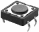 Leiterplattentaster 12x12x4,3mm 1,6N