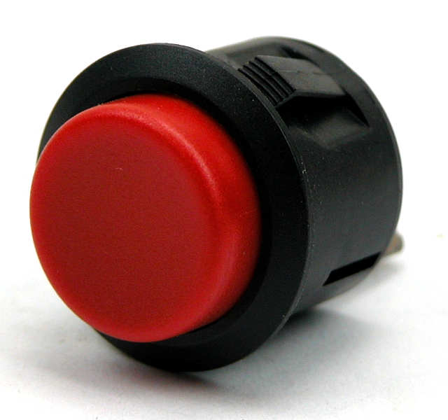 Drucktaster 1xNO 6A 250V ø23mm - rot