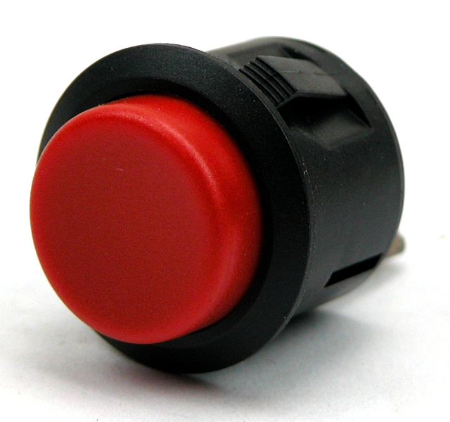 Pushbutton 1xNO 6A 250V ø23mm - red