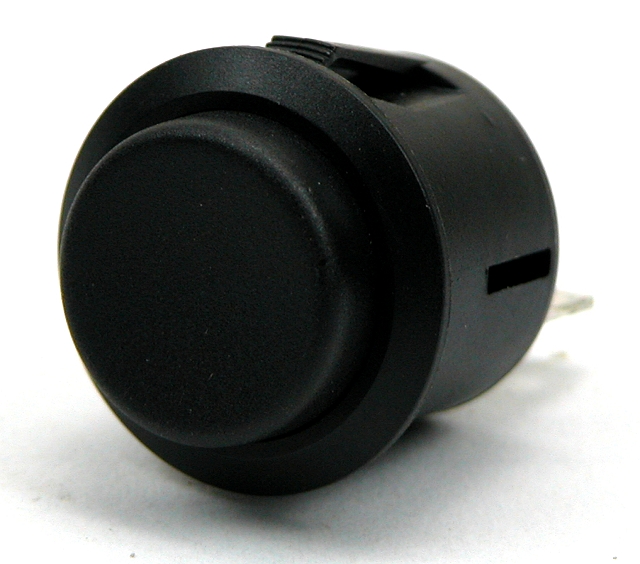 Pushbutton 1xNO 6A 250V ø23mm - black