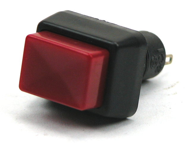 Pressureswitch 14,8x18,8mm 1A/250V off - momentary - red