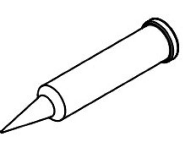 Soldeerstift voor I-CON spits ø0,2mm - uitlopend