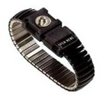 ESD metaal polsband verstelbaar 3mm drukknop