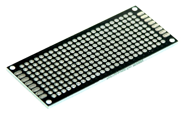 Prototyping board 3x7cm 24x10 holes double sided