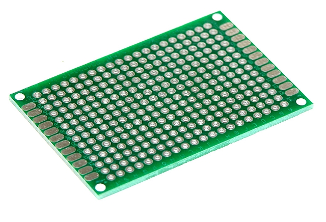 Prototyping board 5x7cm 24x18 holes double sided